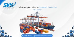 Shipping containers at an Australian port ready for transport through the supply chain